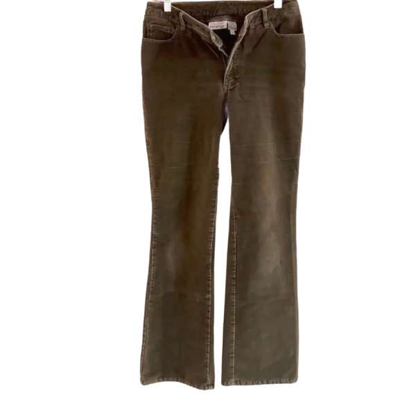 Newport News Denim - NEWPORT NEWS ~ Women’s vintage soft velour olive green jeans size 8